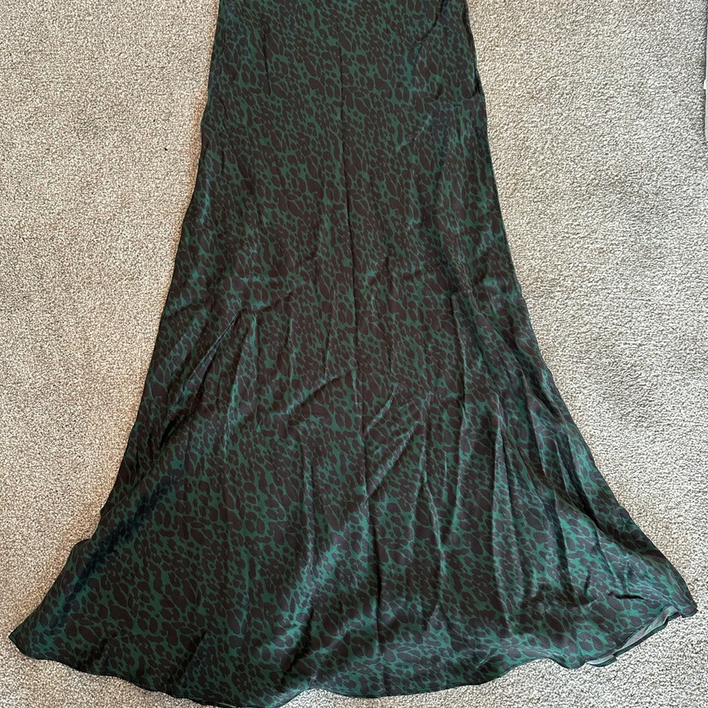 BEC+ BRIDGE Dark Green Leopard Skirt NWT